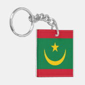 Vlag van Mauritanië Sleutelhanger (Voorkant Links)