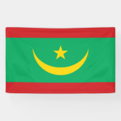 Vlag van Mauritanië Spandoek (Horizontaal)
