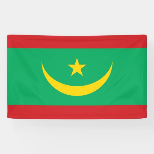 Vlag van Mauritanië Spandoek (Horizontaal)