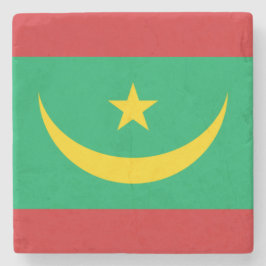 Vlag van Mauritanië Stenen Onderzetter