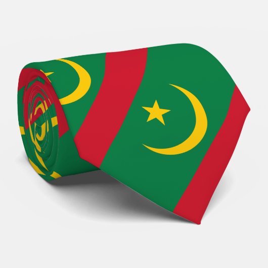 Vlag van Mauritanië Stropdas (Opgerold)