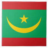 Vlag van Mauritanië Tegeltje (Voorkant)