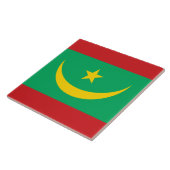 Vlag van Mauritanië Tegeltje (Zijkant)