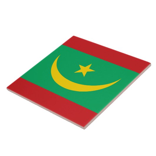 Vlag van Mauritanië Tegeltje (Zijkant)