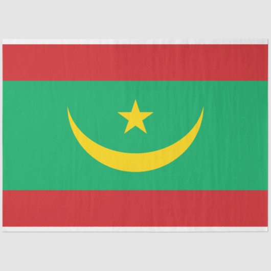 Vlag van Mauritanië Tissuepapier (Voorkant)