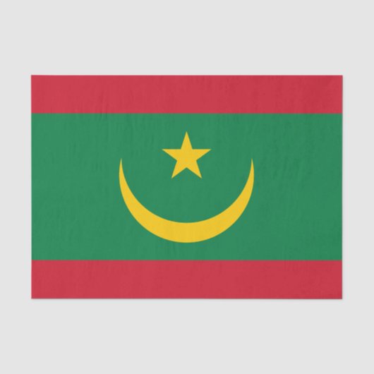 Vlag van Mauritanië Tissuepapier (Voorkant)
