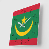 Vlag van Mauritanië Vierkante Klok (Hoek)