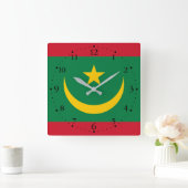 Vlag van Mauritanië Vierkante Klok (Huis)