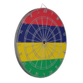 Vlag van Mauritius Dartbord (Voorkant Links)