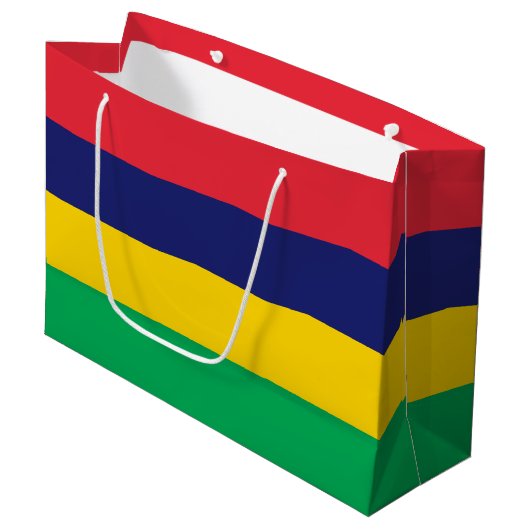 Vlag van Mauritius Groot Cadeauzakje (Voorkant Gekanteld)