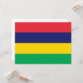 Vlag van Mauritius Kaart (Voorkant / Achterkant in situ)