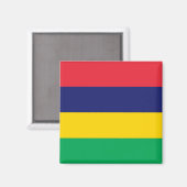 Vlag van Mauritius Magneet (Voorkant / Achterkant)