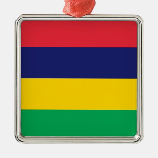 Vlag van Mauritius Metalen Ornament (Voorkant)
