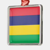 Vlag van Mauritius Metalen Ornament (Links)