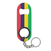 Vlag van Mauritius Mini Flessenopener (Achterkant)