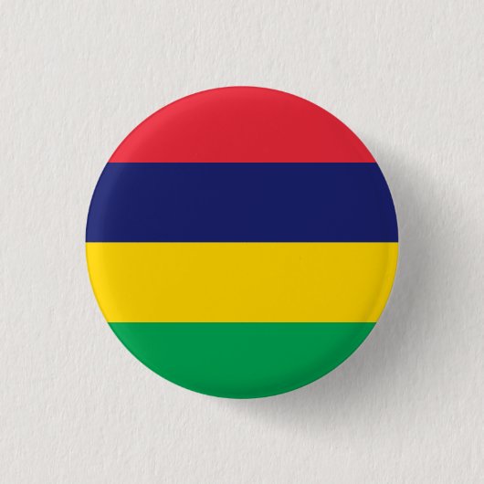 Vlag van Mauritius Ronde Button 3,2 Cm (Voorkant)