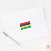 Vlag van Mauritius Ronde Sticker (Envelop)