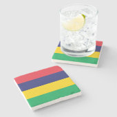 Vlag van Mauritius Stenen Onderzetter (Zijkant)