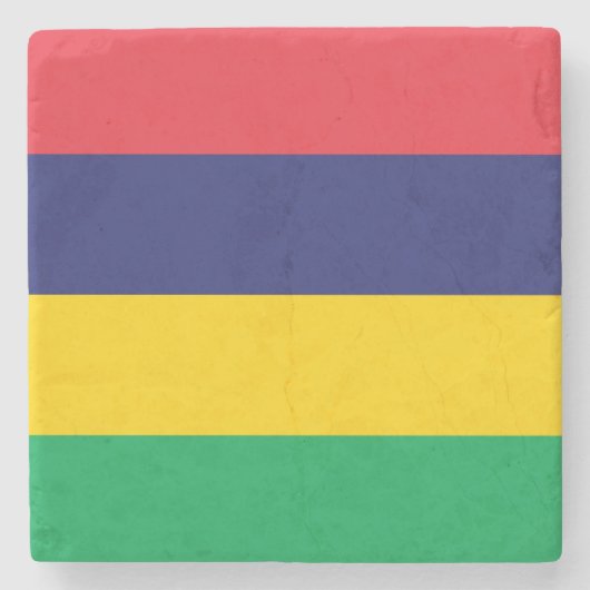 Vlag van Mauritius Stenen Onderzetter (Voorkant)