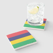 Vlag van Mauritius Stenen Onderzetter (Zijkant)