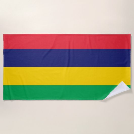 Vlag van Mauritius Strandlaken (Voorkant)