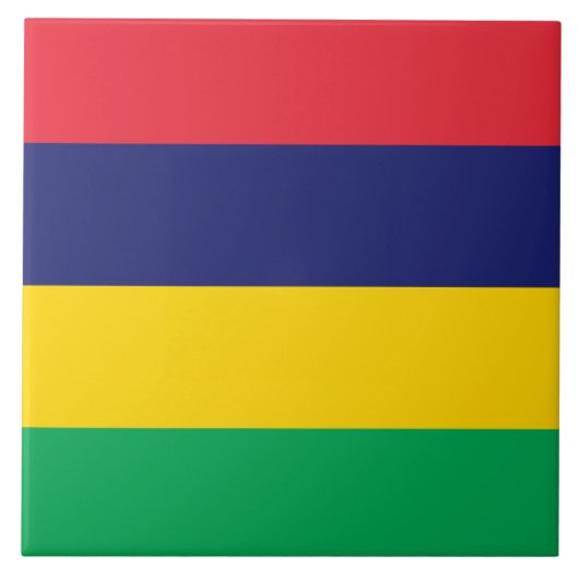 Vlag van Mauritius Tegeltje (Voorkant)