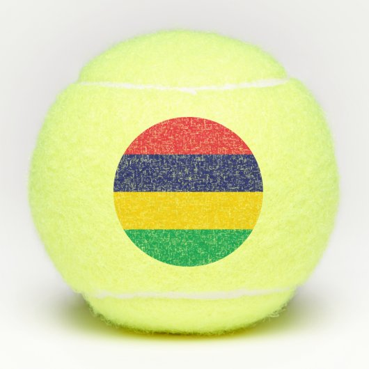 Vlag van Mauritius Tennisballen (Voorkant)