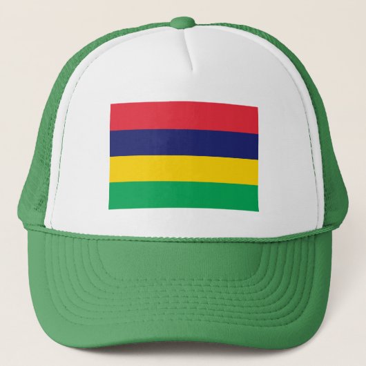 Vlag van Mauritius Trucker Pet (Voorkant)