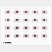 Vlag van Mayotte Ronde Sticker (Vel)