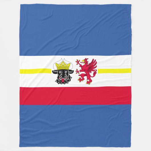 Vlag van Mecklenburg Fleece Blanket Deken (Voorkant)