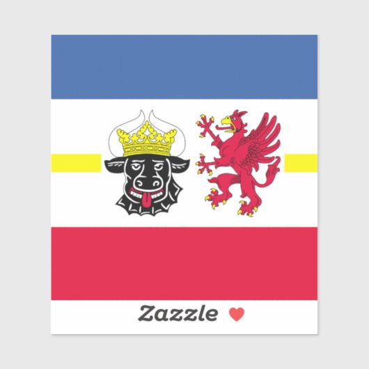 Vlag van Mecklenburg VinylSticker Sticker (Vel)