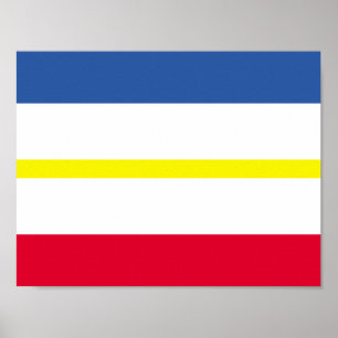 Vlag van Mecklenburg-Voor-Pommeren Poster