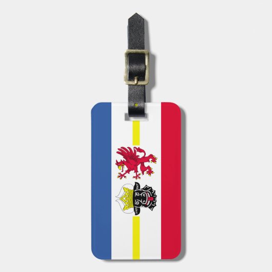 Vlag van Mecklenburg-Western Pommeren Bagagelabel (Voorkant verticaal)