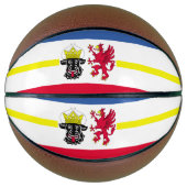 Vlag van Mecklenburg-Western Pommeren Basketball Basketbal (Voorkant)
