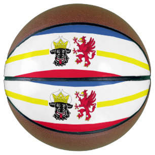 Vlag van Mecklenburg-Western Pommeren Basketball Basketbal