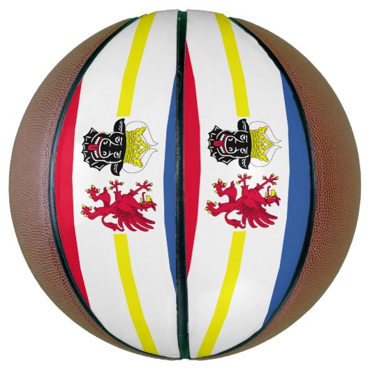 Vlag van Mecklenburg-Western Pommeren Basketball Basketbal (Verticaal)