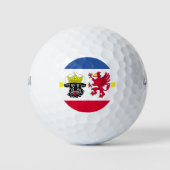 Vlag van Mecklenburg-Western Pommeren Golf Balls Golfballen (Voorkant)
