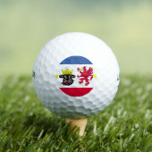 Vlag van Mecklenburg-Western Pommeren Golf Balls Golfballen (Insitu Shirt)