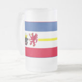 Vlag van Mecklenburg-Western Pommeren Matglas Bierpul (Voorkant links)