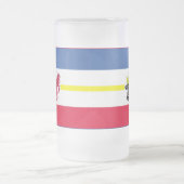 Vlag van Mecklenburg-Western Pommeren Matglas Bierpul (Center)