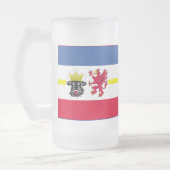 Vlag van Mecklenburg-Western Pommeren Matglas Bierpul (Links)