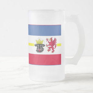 Vlag van Mecklenburg-Western Pommeren Matglas Bierpul