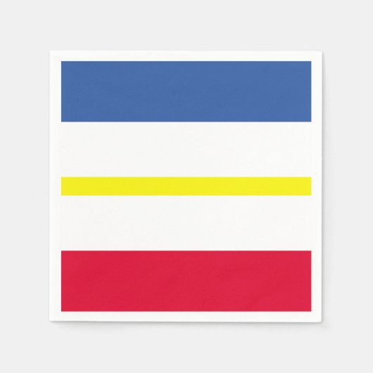 Vlag van Mecklenburg-Western Pommeren Papier Napki Servet (Voorkant)