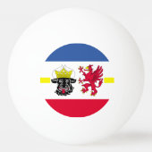 Vlag van Mecklenburg-Western Pommeren Ping Pong Ba Pingpongbal (Voorkant)