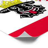 Vlag van Mecklenburg-Western Pommeren Poster (Hoek)