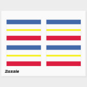 Vlag van Mecklenburg-Western Pommeren Rechthoekig Rechthoekige Sticker (Vel)