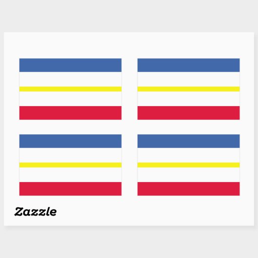 Vlag van Mecklenburg-Western Pommeren Rechthoekig Rechthoekige Sticker (Vel)