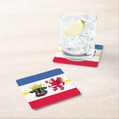 Vlag van Mecklenburg-Western pommeren Square Paper Kartonnen Onderzetters (Insitu)