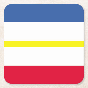 Vlag van Mecklenburg-Western pommeren Square Paper Kartonnen Onderzetters