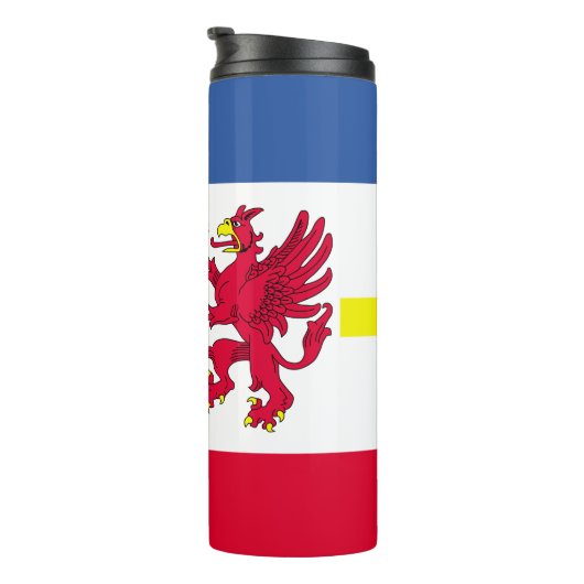 Vlag van Mecklenburg-Western Pommeren Thermische T Thermosbeker (Geroteerd rechts)